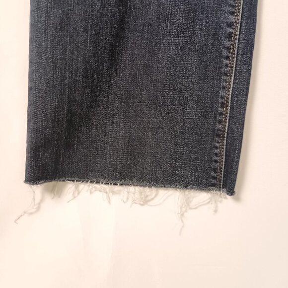 Lucky Brand Lolita Boot Cut Jeans 12/31 Blue Denim Raw Hem Great Condition - Picture 5 of 12